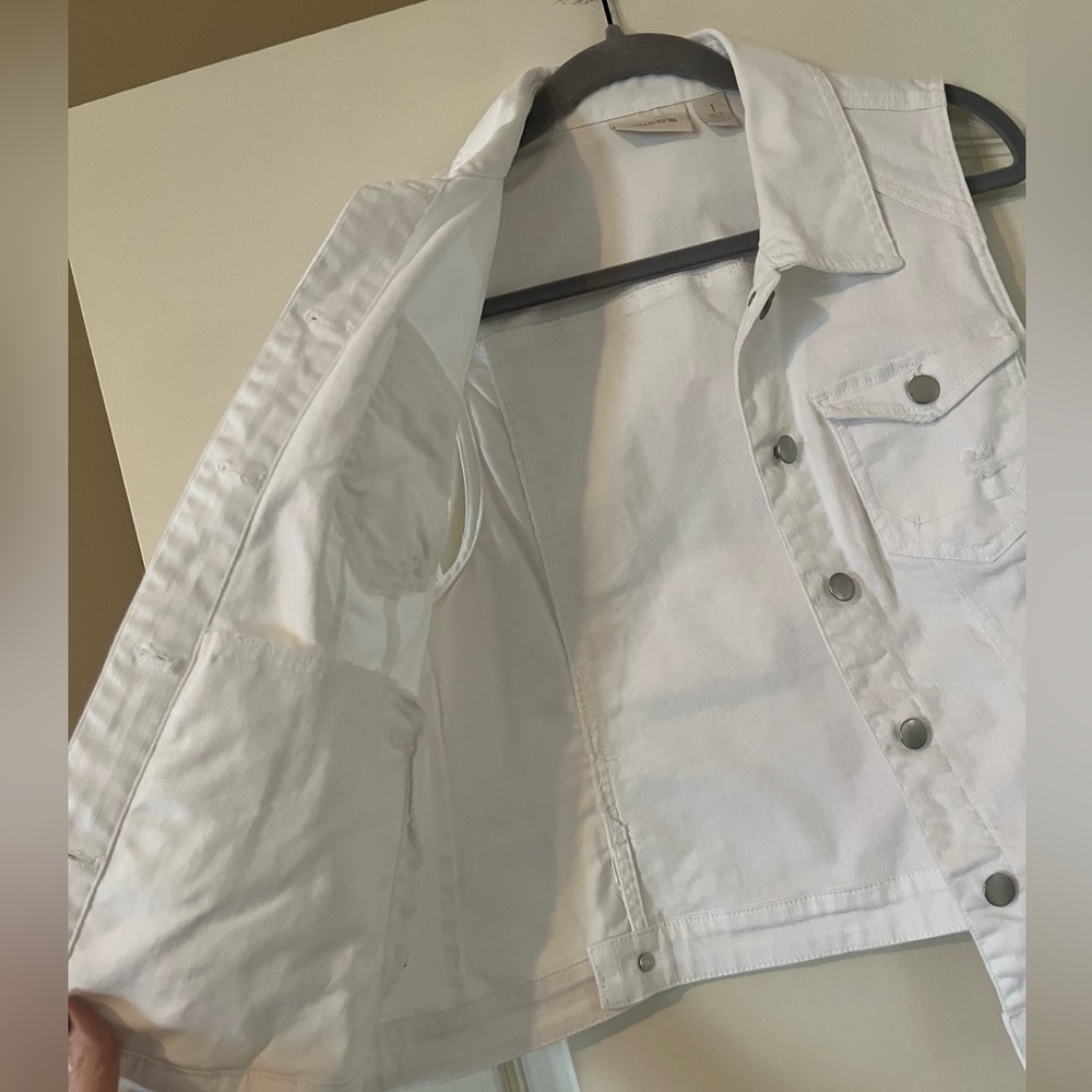 Chico's White Denim Vest - Picture 7 of 15